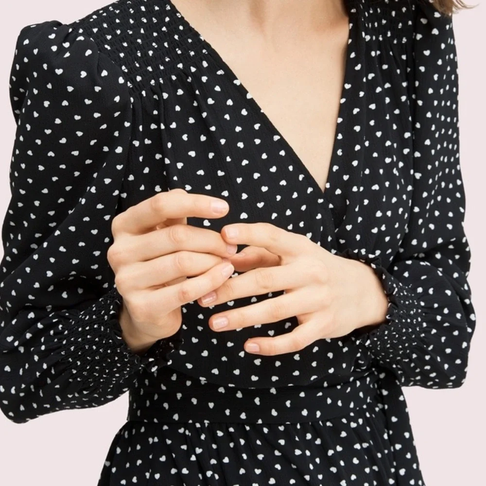 Kate Spade Heartbeat Smocked Dress Size XS - Picture 2 of 10